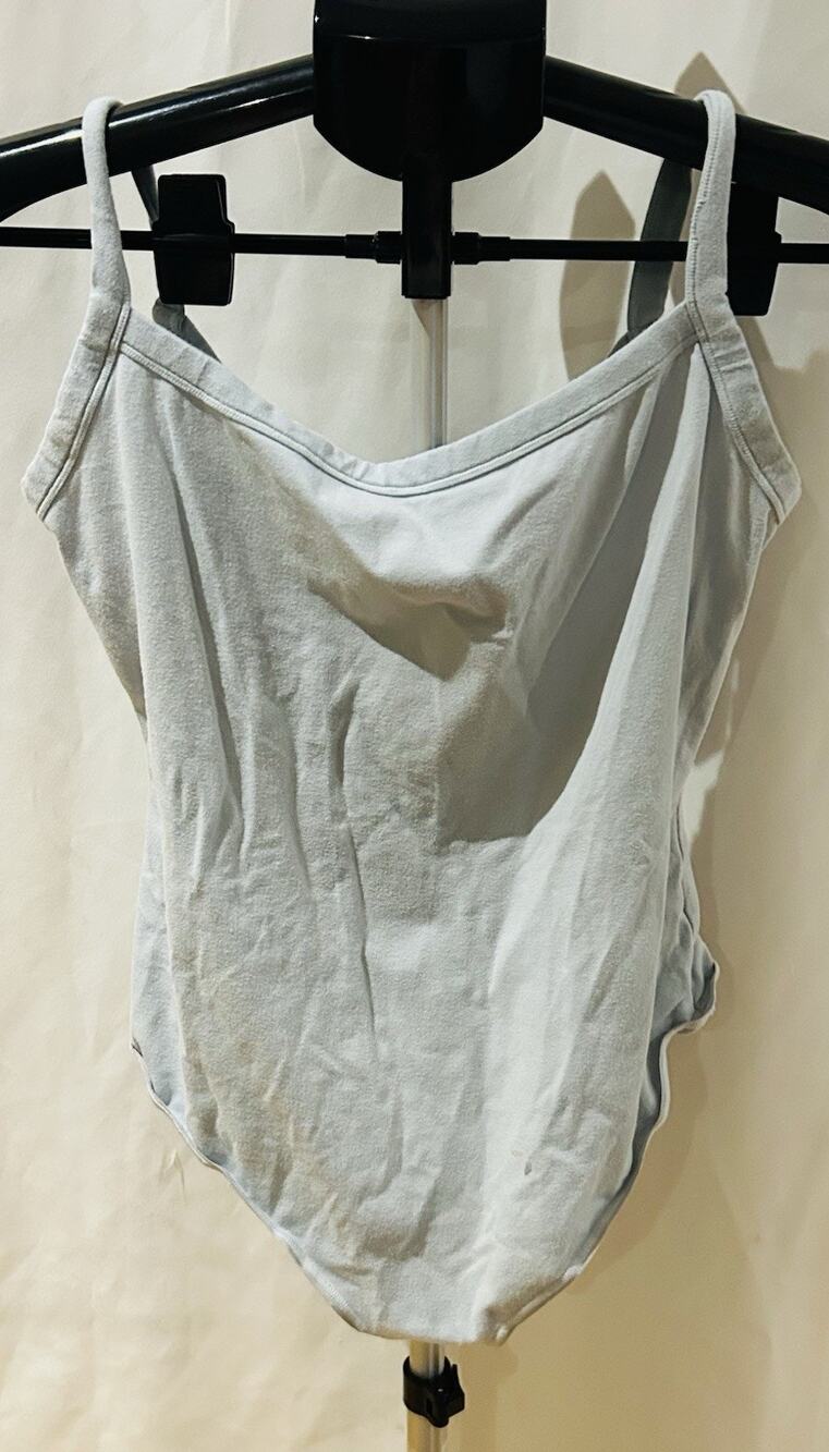 Skims Cotton Jersey Scoop Neck Bodysuit in Opal size L